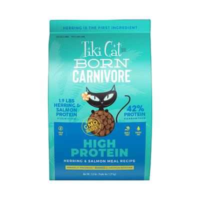 Tiki Cat Born Carnivore High Protein Herring & Salmon Meal Dry Cat Food, 2.8 lbs.