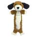 Rescue Plush Flattie Longbody Dog Toy, X-Large, Brown / Cream