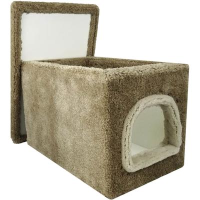 New Cat Condos Premier Brown Cat Litter Box Enclosure, Large