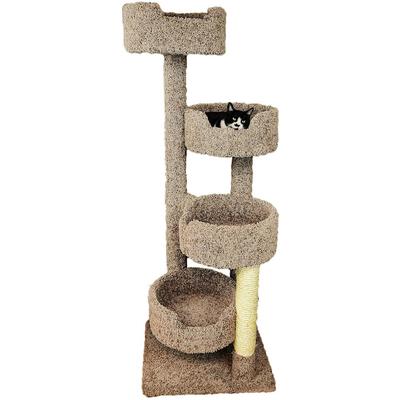 New Cat Condos 4 Level Tan Cat Stairway, 64" H