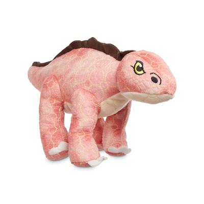 Ruffest & Tuffest Stegosaurus Tough Plush Dog Toy with Kevlar Stitching Medium, Pink