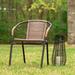 Red Barrel Studio® Anacely Stacking Patio Dining Armchair in Brown | 28.5 H x 21.75 W x 23.5 D in | Wayfair 31238BAB4D87448DB9A2A606E335764A