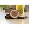 Etchey Round Wood Log 4 Piece Coaster Set Wood in Brown | 0.5 H x 3.5 D in | Wayfair CST-WLOG-NICOAMELIA
