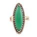 Green with Envy,'Sterling Silver Cocktail Ring with Green Onyx Cabochon'