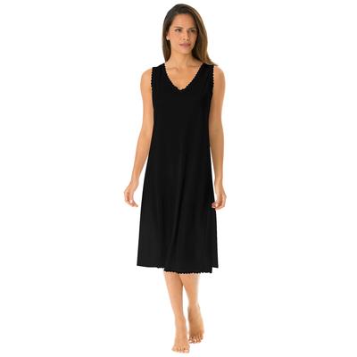 Plus Size Women's Lace-Trim Slip by Comfort Choice in Black (Size 18/20) Full Slip