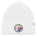 Men's '47 White Pittsburgh Steelers Secondary Basic Cuffed Knit Hat