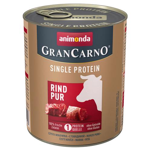 6 x 800 g Animonda GranCarno Adult Single Protein Rind Pur Hundefutter nass
