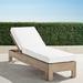 St. Kitts Chaise Lounge in Weathered Teak with Cushions - Alejandra Floral Cobalt, Standard - Frontgate