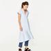 Zara Dresses | Light Blue Zara Midi Frilled Tshirt Dress Nwt | Color: Blue | Size: Xs