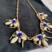 J. Crew Jewelry | J.Crew Gold Blue Green Spikes Statement Necklace | Color: Gold/Green | Size: Os