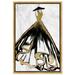 Art Remedy Night Gala Dress - Painting Print on Canvas in White/Brown | 54 H x 36 W x 2 D in | Wayfair 21711_36x54_CANV_PSGLD