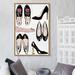 Art Remedy My Luxe High Heels Collection - Painting Print on Canvas in White/Brown | 54 H x 36 W x 2 D in | Wayfair 25547_36x54_CANV_PSGLD