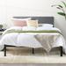 Mellow Kert Platform Bed Upholstered/Metal & Upholstered/Metal/Polyester in Gray | 12 H x 53.5 W x 76.6 D in | Wayfair WA-FM-KE-DGF