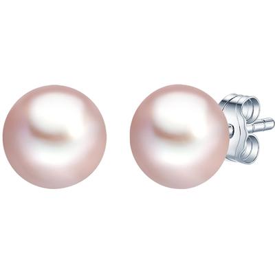 Valero Pearls - Perlen-Ohrstecker Sterling Silber Süßwasser-Zuchtperle in Silber Ohrringe 1 ct Damen