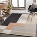 Glenmavis 2' x 3' Modern Wool Black/Light Beige/Medium Gray/Tan/Peach Area Rug - Hauteloom