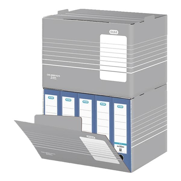 Elba Ablageschachtel »tric« für bis zu 8 Ordner - 10 Stück grau, 46.5x32.5x36 cm Image