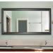 Fleur De Lis Living Claverton Down Royal Curve Modern & Contemporary Mirror Wood in White | 59.5 H x 36 W x 1 D in | Wayfair