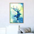 Art Remedy Zoo & Wild Animals Bosque Deer - Graphic Art Print Canvas in White/Brown | 54 H x 36 W x 1.5 D in | Wayfair 10585_36x54_CANV_PSGLD