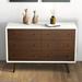 Mercury Row® Chiasson Mid-Century 6 Drawer Double Dresser Wood in White | 32 H x 47 W x 15.7 D in | Wayfair 4E0D7A8E1A364B6C9254B334FC352F68