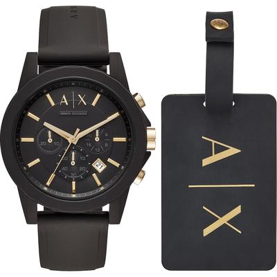 Armani Exchange - Chronograph Kautschuk Herrenuhren 1 ct Herren