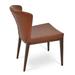 sohoConcept Capri Wood Side Chair Faux Leather/Upholstered/Metal in Orange | 32.5 H x 19 W x 23.5 D in | Wayfair DC1067-10