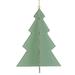 Northlight Seasonal 5.25" 3D Tree w/ Silver Glitter Wooden Christmas Ornament Wood in Green | 8.25 H x 4 W x 4 D in | Wayfair NORTHLIGHT TR88697