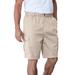 Men's Big & Tall Boulder Creek® Renegade 9" Full Elastic Waist Cargo Shorts by Boulder Creek in Stone (Size 4XL)