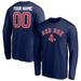 Men's Fanatics Branded Navy Boston Red Sox Personalized Winning Streak Name & Number Long Sleeve T-Shirt