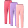 JINSHI Women Ladies Pyjama Trousers Bottoms Lounge Sleep Pants Nightwear Soft Comfy Pajama Pj Bottoms Teen Girls (Red/Pink/Purple) Size 2XL