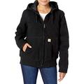 Carhartt Women's Loose Fit Washed Duck Insulated Active Jac, Black, L