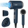 CONFU 1800W HairDryer for Men, Ionic Hair Blow Dryers, Lightweight Hair Dryer with Cool Shot Button & Diffuser & Concentrator for Travel Salon Home Use, Dark Blue