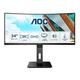 AOC CU34P2A - 34 Zoll WQHD Curved Monitor (3440x1440, 100Hz, HDMI, DisplayPort, USB Hub) schwarz