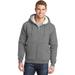 CornerStone CS625 Heavyweight Sherpa-Lined Hooded Fleece Jacket in Grey size 2XL | Cotton/Polyester Blend