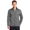 Sport-Tek JST30 PosiCharge Electric Heather Soft Shell Jacket in Black size XS | Polyester