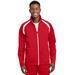 Sport-Tek JST90 Tricot Track Jacket in True Red/White size Medium | Polyester