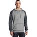 District DT196 Men's Young Mens Lightweight Fleece Raglan Hoodie in Heathered Gray/Heathered Charcoal size 4XL | Cotton/Polyester Blend