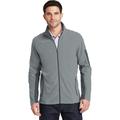 Port Authority F233 Summit Fleece Full-Zip Jacket in Frost Gray/Magnet size 3XL | Polyester