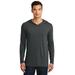 District DM139 Perfect Tri Long Sleeve Hoodie T-Shirt in Black Frost size 4XL | Triblend