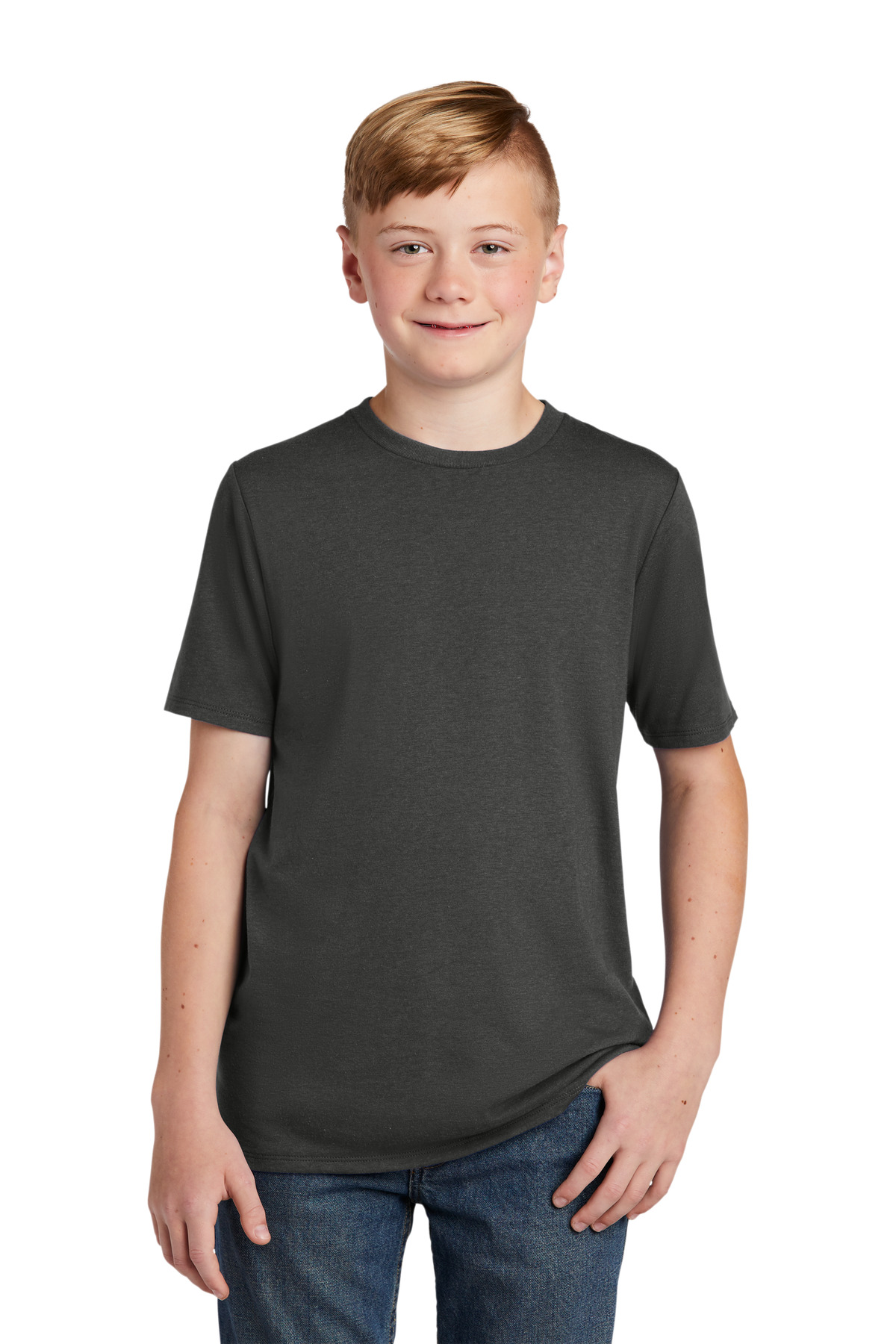 District DT130Y Youth Perfect Tri Top in Charcoal size Small | Triblend - District