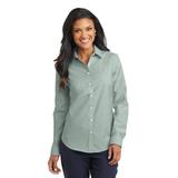 Port Authority L658 Women's SuperPro Oxford Shirt in Green size XS | Cotton/Polyester Blend