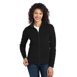 Port Authority L223 Women's Microfleece Jacket in Black size XL | Polyester
