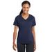 Sport-Tek LST340 Women's PosiCharge RacerMesh V-Neck Top in True Navy Blue size Small | Polyester