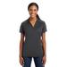 Sport-Tek LST653 Women's Micropique Sport-Wick Piped Polo Shirt in Iron Gray/White size XS