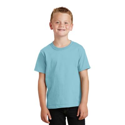 Port & Company PC099Y Youth Beach Wash Garment-Dyed Top in Mist size Large | Cotton