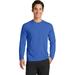 Port & Company PC381LS Long Sleeve Performance Blend Top in True Royal Blue size XL | Cotton