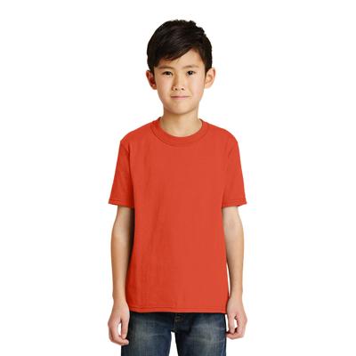 Port & Company PC55Y Youth Core Blend Top in Orange size Large | Cotton/Polyester
