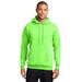 Port & Company PC78H Core Fleece Pullover Hooded Sweatshirt in Neon Green size Large | Cotton/Polyester Blend