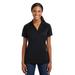 Sport-Tek LST653 Women's Micropique Sport-Wick Piped Polo Shirt in Black/Iron Grey size Large