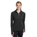Sport-Tek LST860 Women's Sport-Wick Textured 1/4-Zip Pullover T-Shirt in Black size XL | Polyester