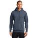 Port & Company PC78H Core Fleece Pullover Hooded Sweatshirt in Steel Blue size XL | Cotton/Polyester Blend